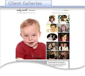 Andy Smith Photography Website Client Gallery Page Screen Image Andy Smith Photography Website Client Gallery Page Screen Image