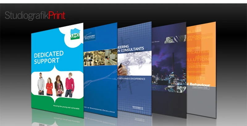 Brochure, Catalogue, Publication and Promotional Print Covers from Studiografik Professional Graphic Design Services Birmingham